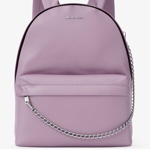 Michael Kors Rhea Medium Color-Block Signature Logo Backpack Light Quartz